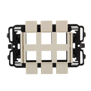 UNICO telaio + mostrina AVORIO per 6 moduli keystone