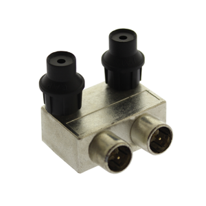Demiscelatore - Derivatore terrestre/satellite 10dB per presa coassiale doppia, con CaP a corredo