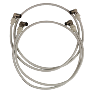 Cavo coassiale preintestato con connettori a 90° IEC femmina - IEC maschio