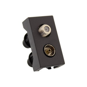 Presa TV SAT - Compatibile AVE SISTEMA 45 NOIR®